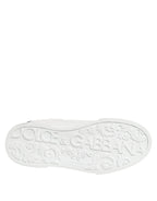 Dolce & Gabbana White Crown Patch Portofino Men Sneakers Shoes