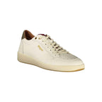 Blauer White Leather Men Sneaker