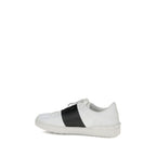 Valentino Garavani White Calf Leather Bos Taurus Low Top Sneakers