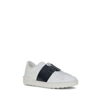 Valentino Garavani White Calf Leather Bos Taurus Low Top Sneakers