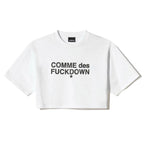 Comme Des Fuckdown White Cotton Women T-Shirt