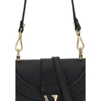 Versace Black Calf Leather Bos Taurus Shoulder Bag