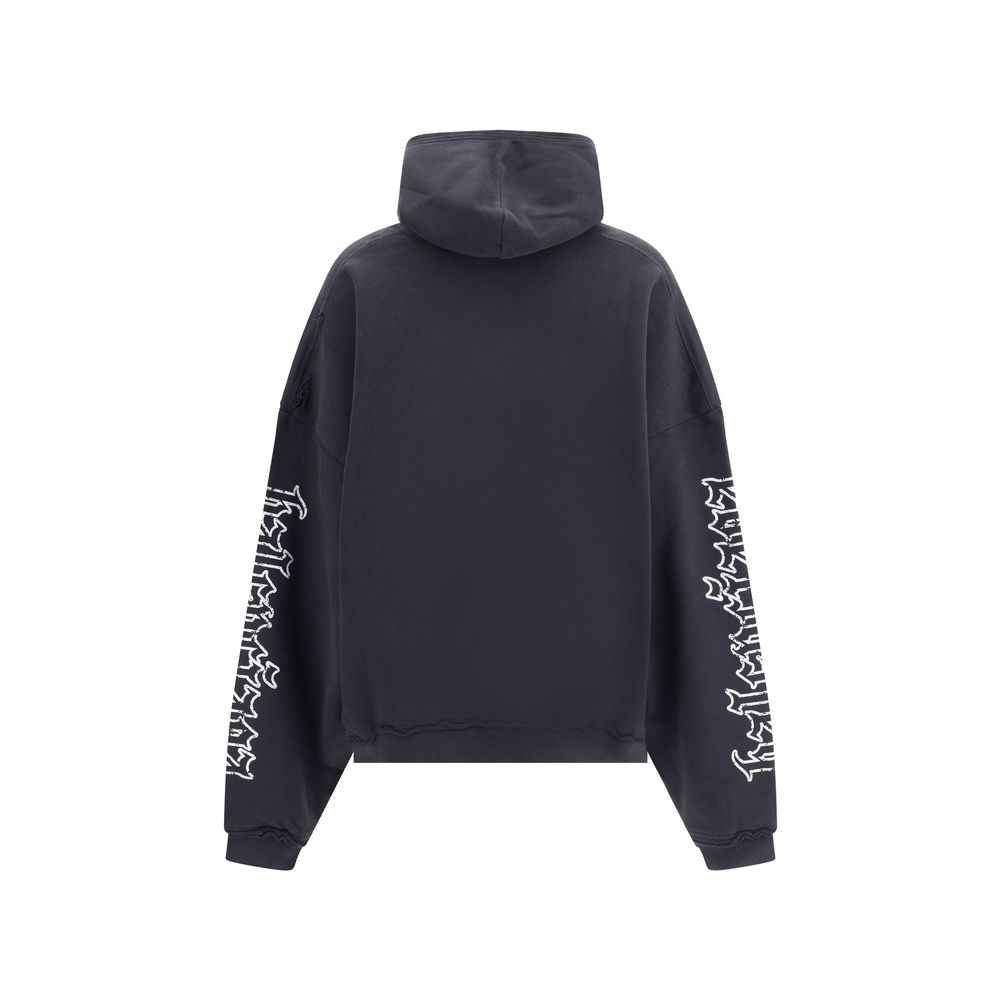 Balenciaga Blackletter script motif Hoodie
