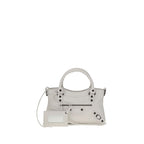 Balenciaga White Calf Leather Bos Taurus Handbag