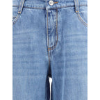 Ermanno Scervino Blue Cotton Relaxed Fit Jeans