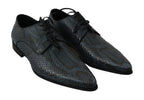 Dolce & Gabbana Blue Python Leather Snakeskin Shoes