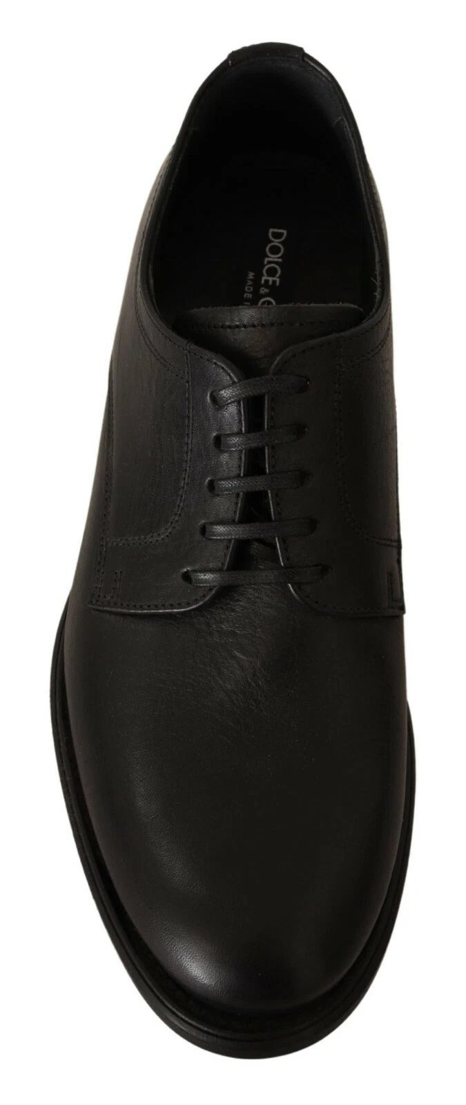 Dolce & Gabbana Black Lace Up Leather Men Formal Derby Shoes
