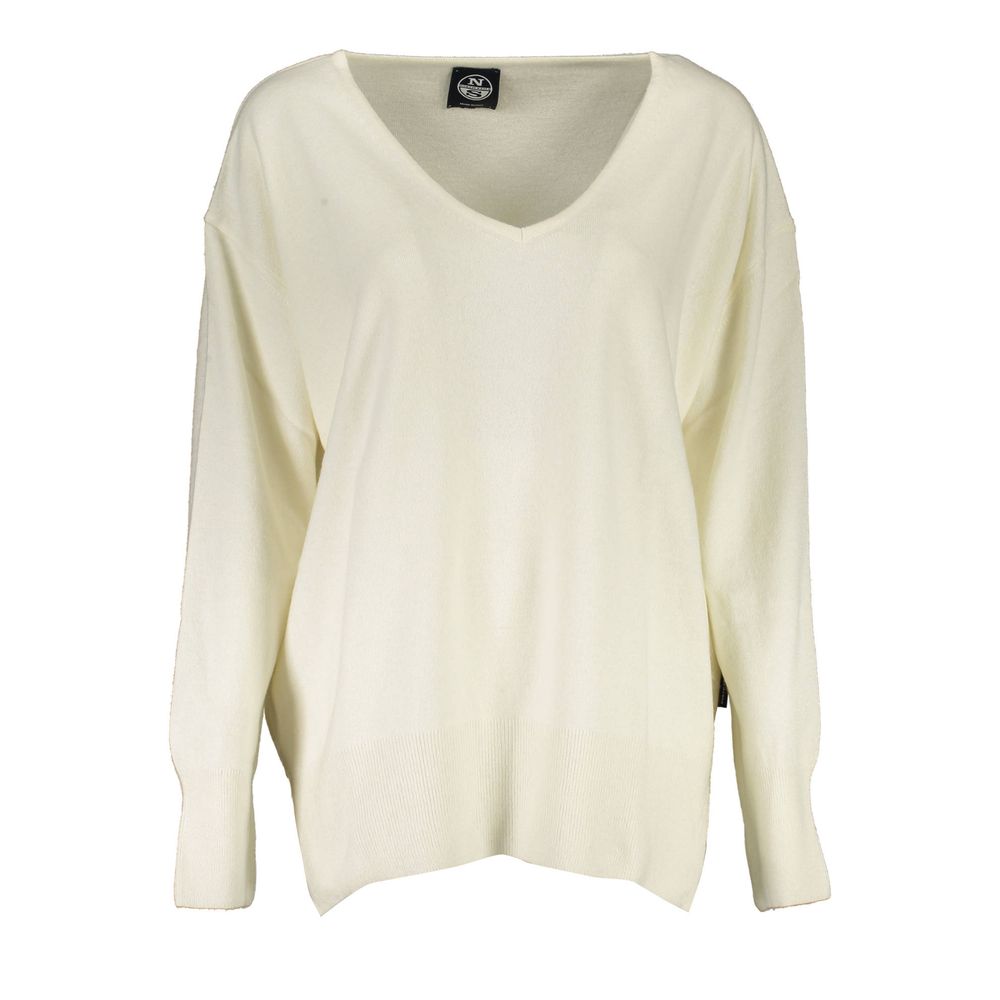 North Sails White Wool Sweater