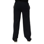 Dolce & Gabbana Black Modal Spandex Straight Logo Trouser Pants