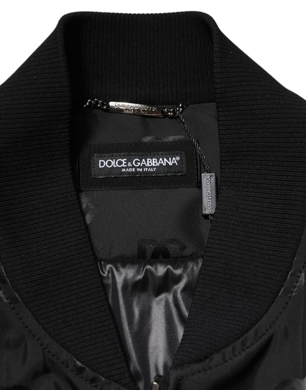 Dolce & Gabbana Black Cargo Windbraker Logo Mania Jacket
