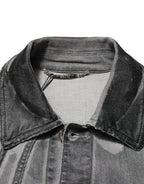 Dolce & Gabbana Gray Washed Cotton Stretch Denim Jacket