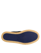 Dolce & Gabbana Black Calf Suede Slip On Ankle Boots Shoes