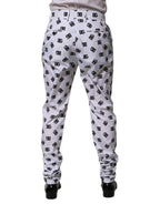 Dolce & Gabbana White Logo Cotton Skinny Denim Trouser Pants