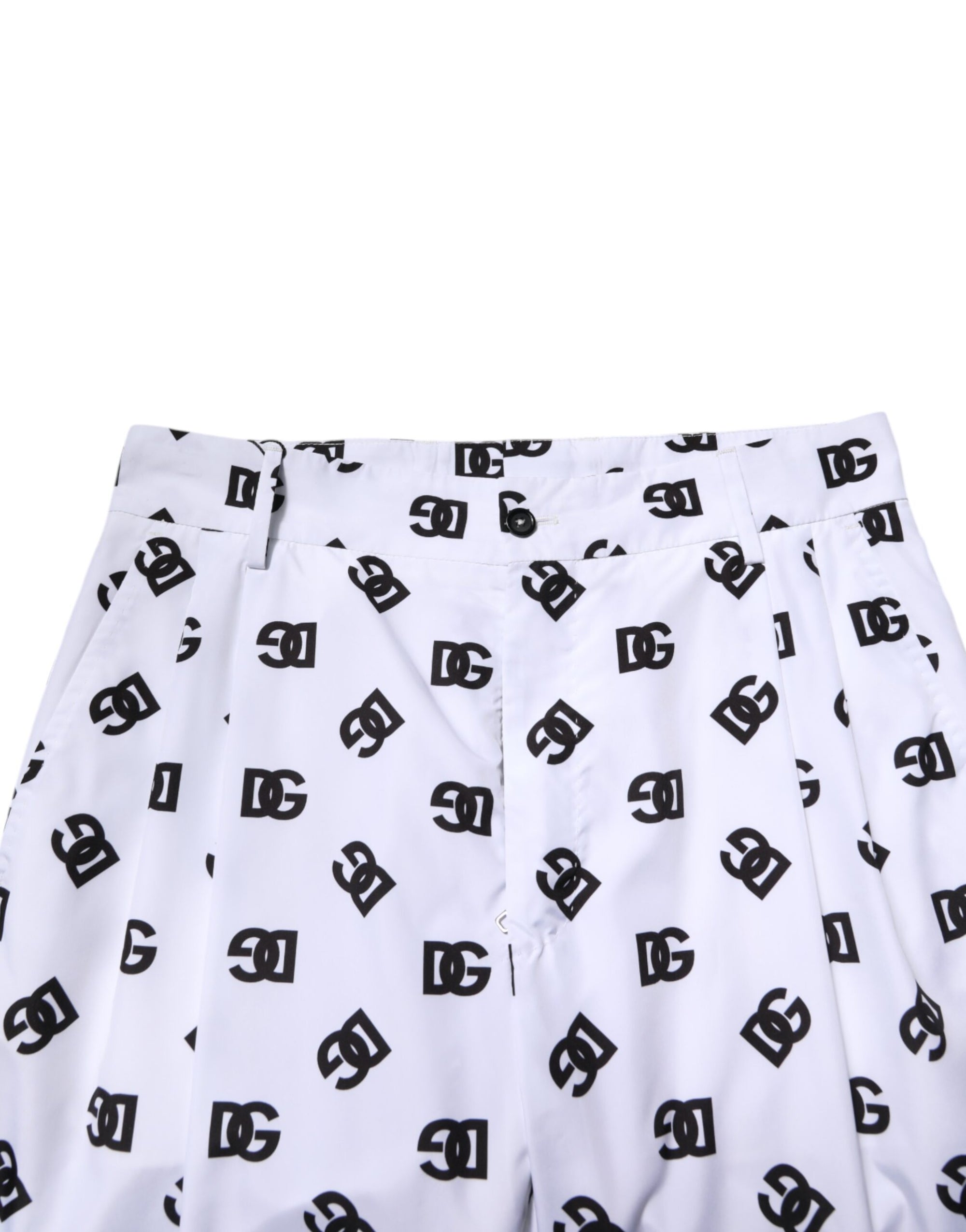 Dolce & Gabbana White Logo Cotton Skinny Denim Trouser Pants