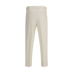 ZEGNA White Cotton Dress Pants