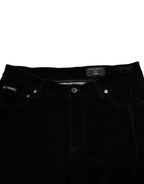 Dolce & Gabbana Black Cotton Men Dress Formal Trouser Pants