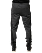 Dolce & Gabbana Gray Black Wool Blend Jogger Sweatpants  Pants