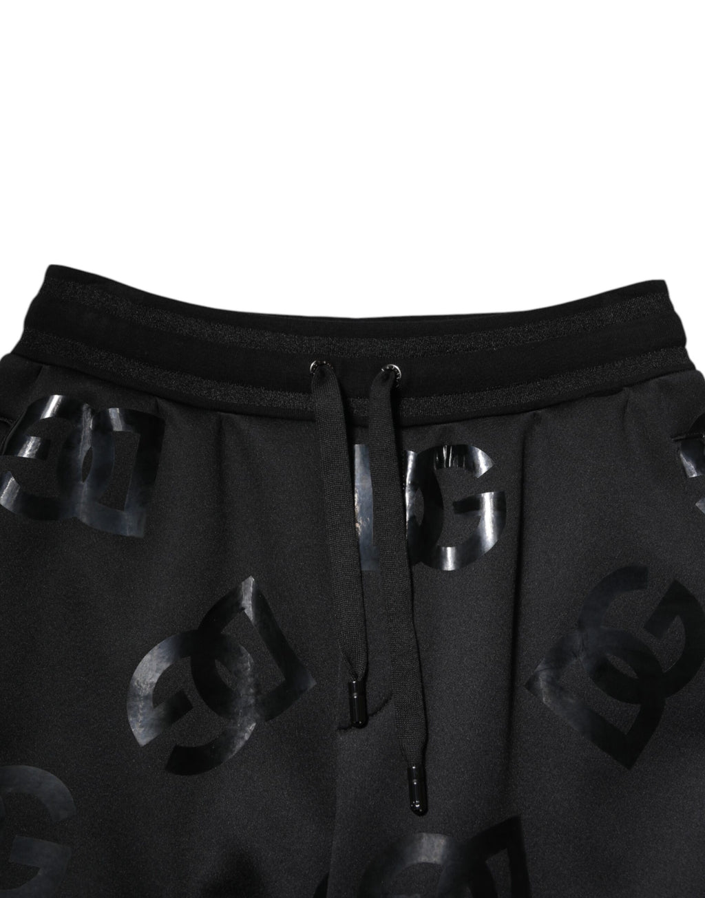 Dolce & Gabbana Black Logo Cotton Bermuda Sweatshorts Shorts