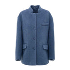 Gucci Light Blue Wool Jackets & Coat