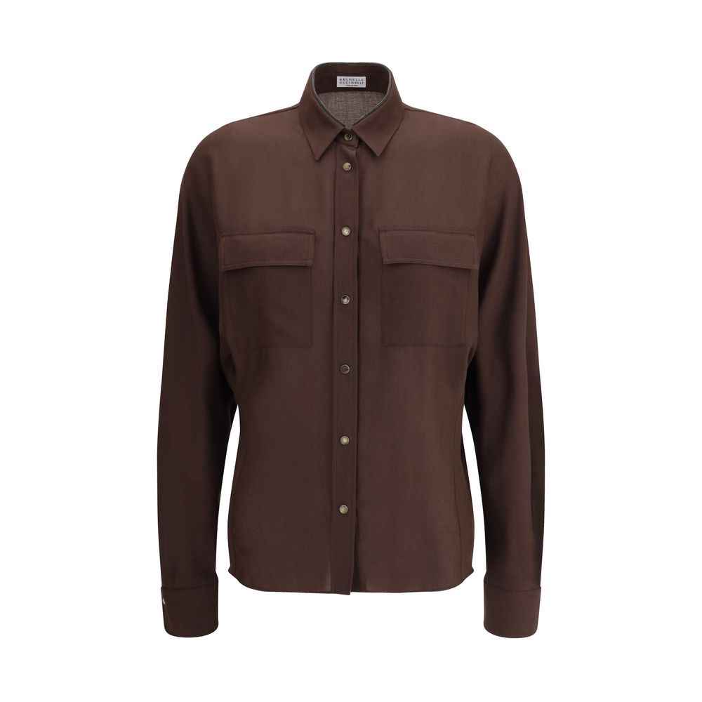 Brunello Cucinelli Embellished collar Shirt