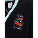 Casablanca Merino Wool embroidered Cardigan