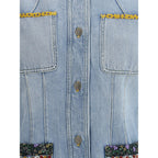 Valentino Light Blue Cotton Denim Jacket