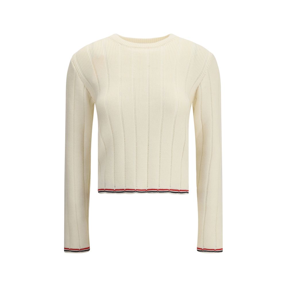 Thom Browne Cream Fleece Wool Sweatshirt