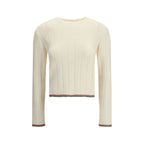 Thom Browne Cream Fleece Wool Sweatshirt