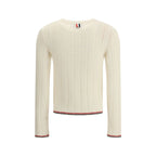 Thom Browne Cream Fleece Wool Sweatshirt