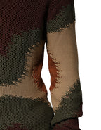 Dolce & Gabbana Multicolor Cotton Abstract Men Pullover Sweater