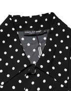 Dolce & Gabbana Black Polka Dot Short Sleeves Collared Polo T-shirt