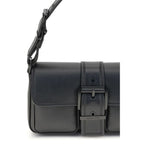 Michael Kors Black Calf Leather Bos Taurus Shoulder Bag