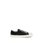 Moschino Black Cotton Low Top Sneakers