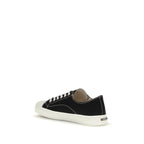 Moschino Black Cotton Low Top Sneakers