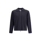 Thom Browne Double Face Full Zip Up Cardigan In Meri