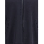 Thom Browne Blue Fleece Wool Cardigan