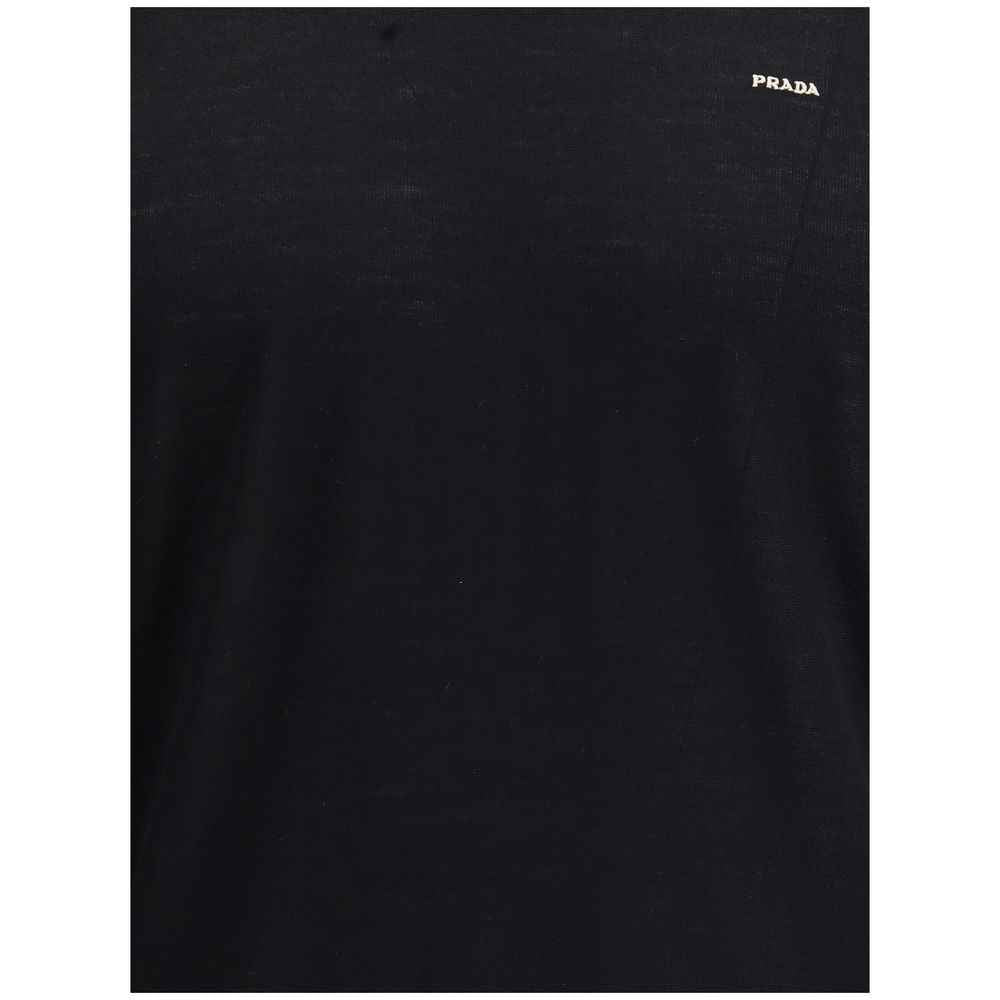 Prada Black Fleece Wool Sweatshirt
