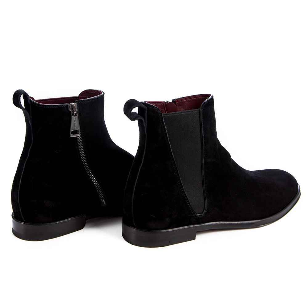 Dolce & Gabbana Black Calfskin Men Ankle Boot