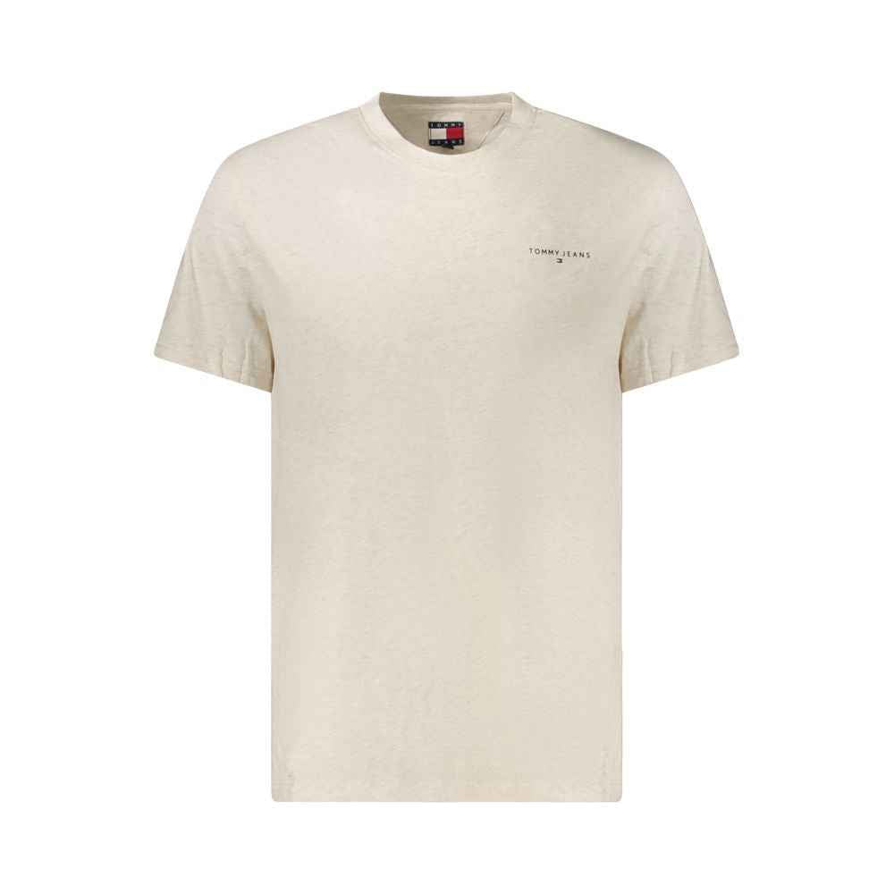 Tommy Hilfiger Beige Cotton Men T-Shirt