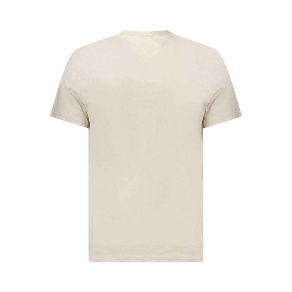 Tommy Hilfiger Beige Cotton Men T-Shirt