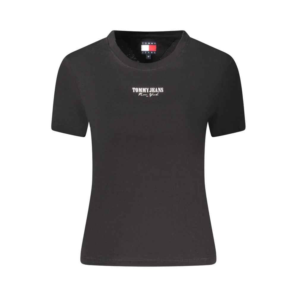 Tommy Hilfiger Black Cotton Women T-Shirt