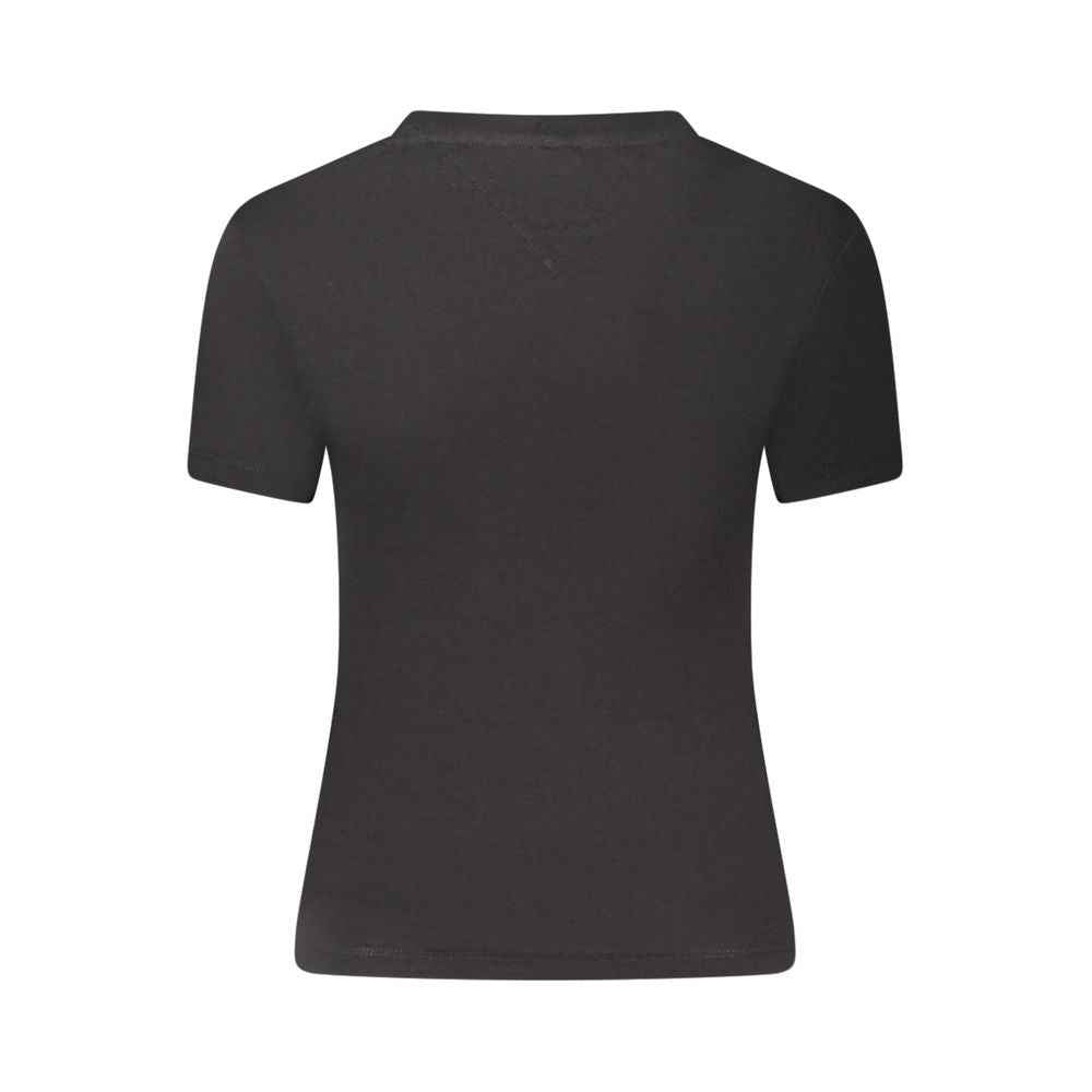 Tommy Hilfiger Black Cotton Women T-Shirt