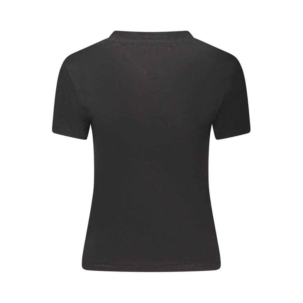Tommy Hilfiger Black Cotton Women T-Shirt