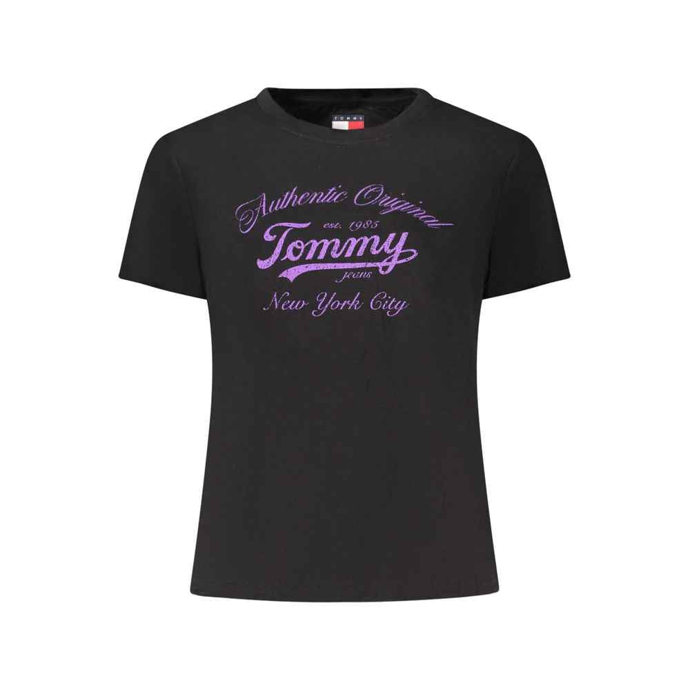 Tommy Hilfiger Black Cotton Women T-Shirt