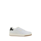 Saint Laurent White Calf Leather Bos Taurus Low Top Sneakers