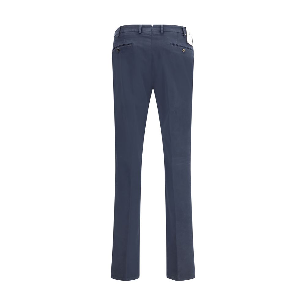 PT Torino Blue Cotton Casual Pants