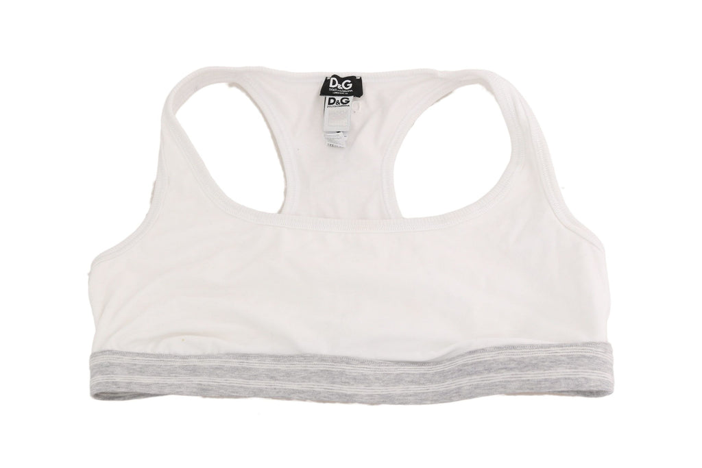 Dolce & Gabbana White Cotton Sport Stretch Bra Underwear
