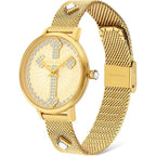 Police Gold Stainless Steel Dress Watch