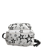 Dolce & Gabbana White DG Stars Print Nylon Travel Backpack Bag