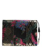 Dolce & Gabbana Multicolor Jacquard Floral Document Briefcase Bag